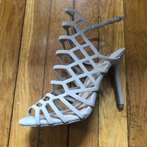 💜Nude Open toe Caged heels